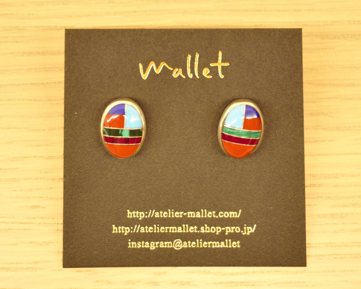 インレイピアス(MS074○)│Atelier Mallet(アトリエマレット)