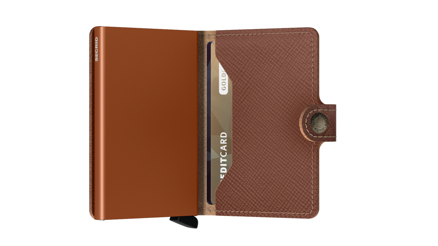ミニウォレット(Saffiano / キャラメル)│SECRID(シークリッド/セクリッド)
